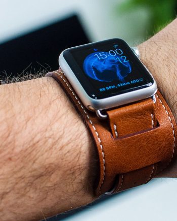 Leather wristband watch