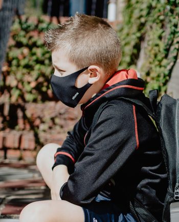 Boy wearing mask