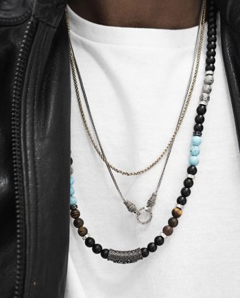 Man Wearing Necklace